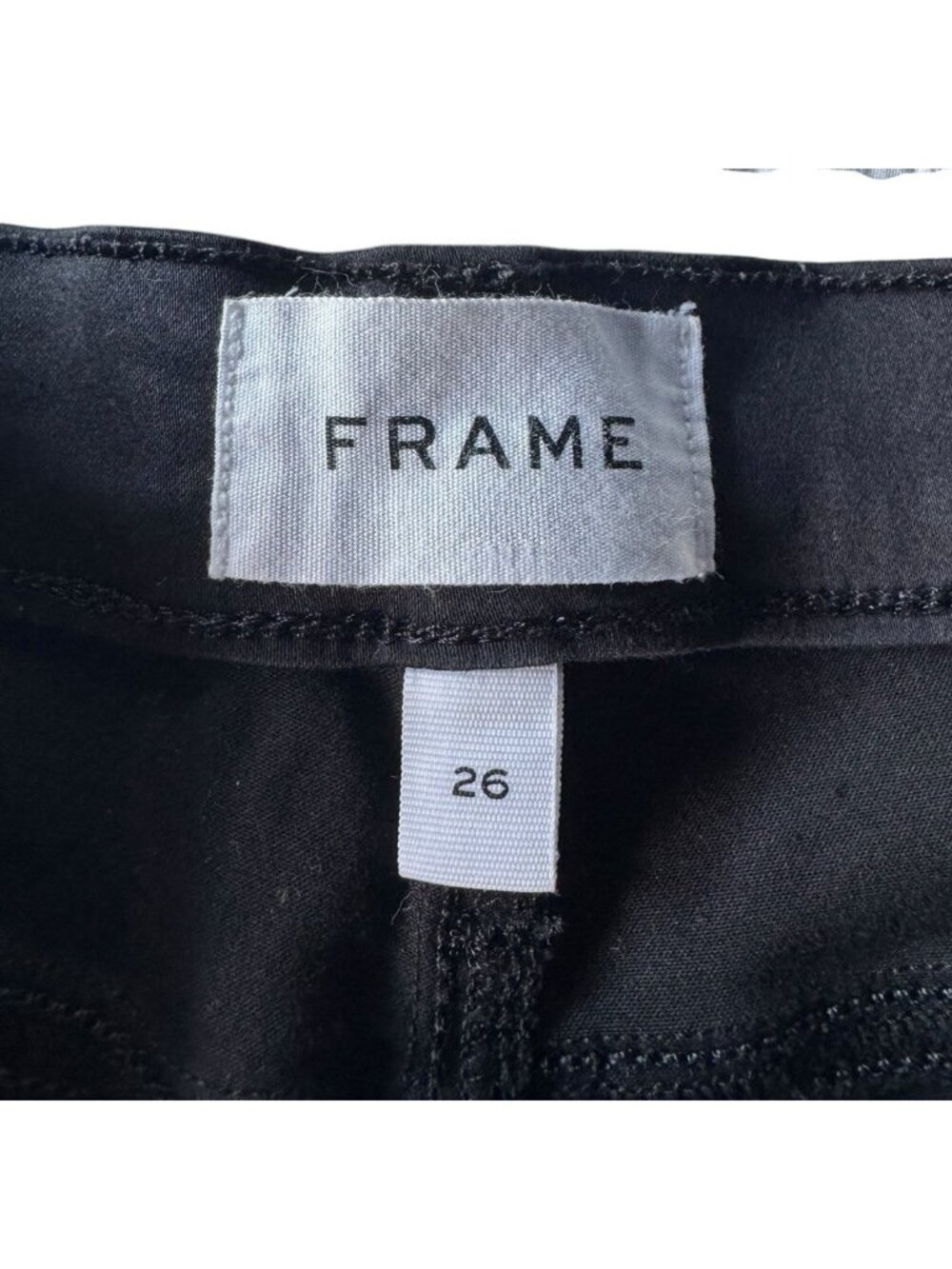 Frame Women’s Sz 26 Le High Flare Black Denim Jeans - Picture 5 of 11